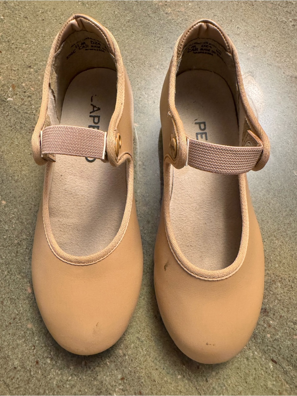 EUC Size 11 Capezio Tan Tap shoes